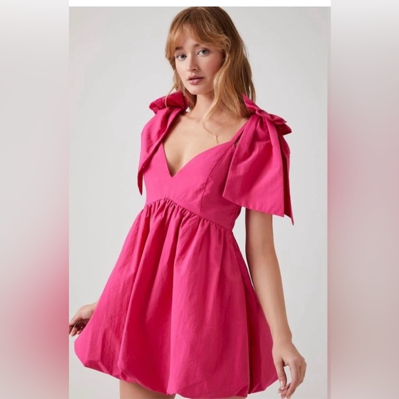 NEW Barbie pink bow dress, NWT, Size XS - Picture 2 of 4